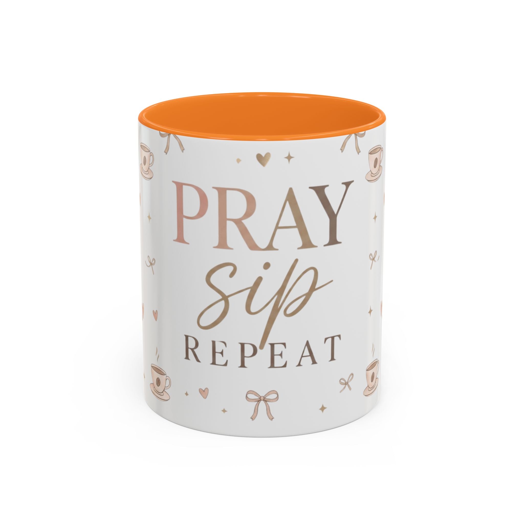 Pray Sip Repeat Coffee Mug — Inspirational Christian Tea Cup (11oz )