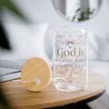 16oz Inspirational Sipper Glass — “God is within her; she will not fail” Bamboo Lid