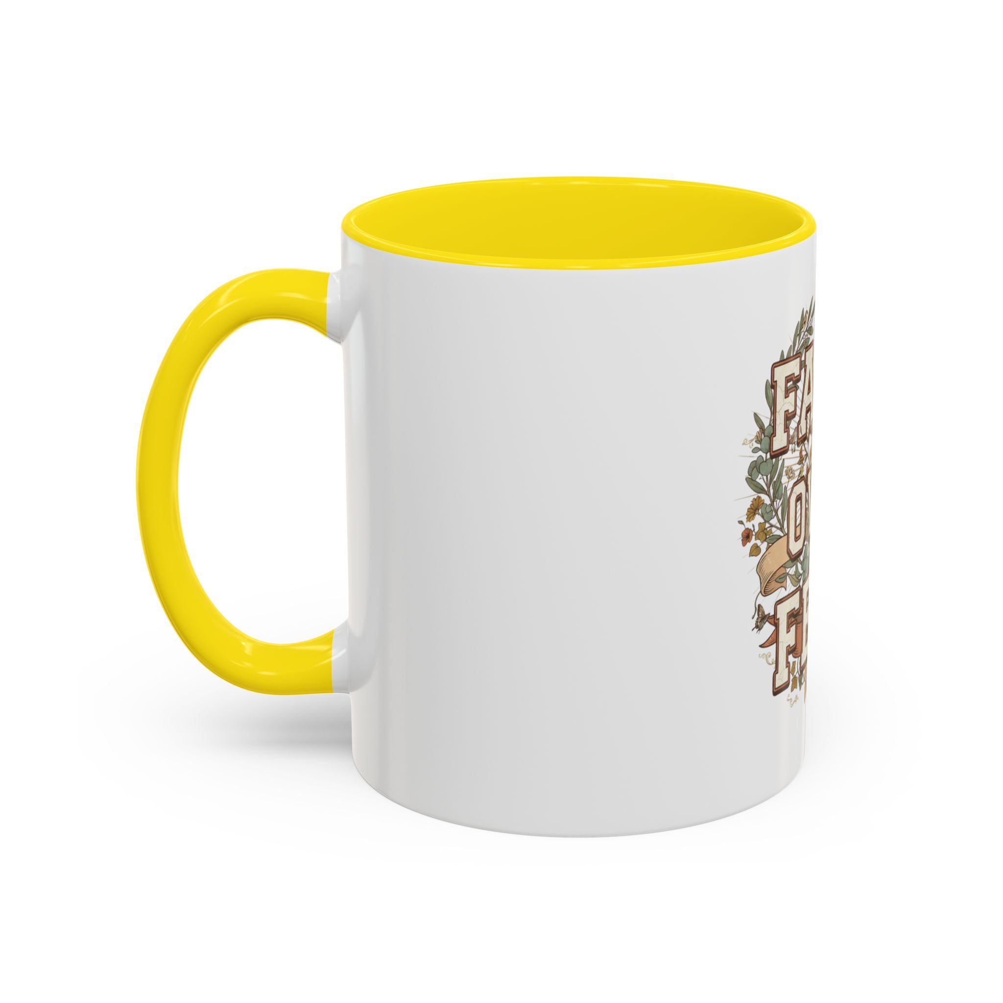 Faith Over Fear Accent Coffee Mug (11, 15oz)