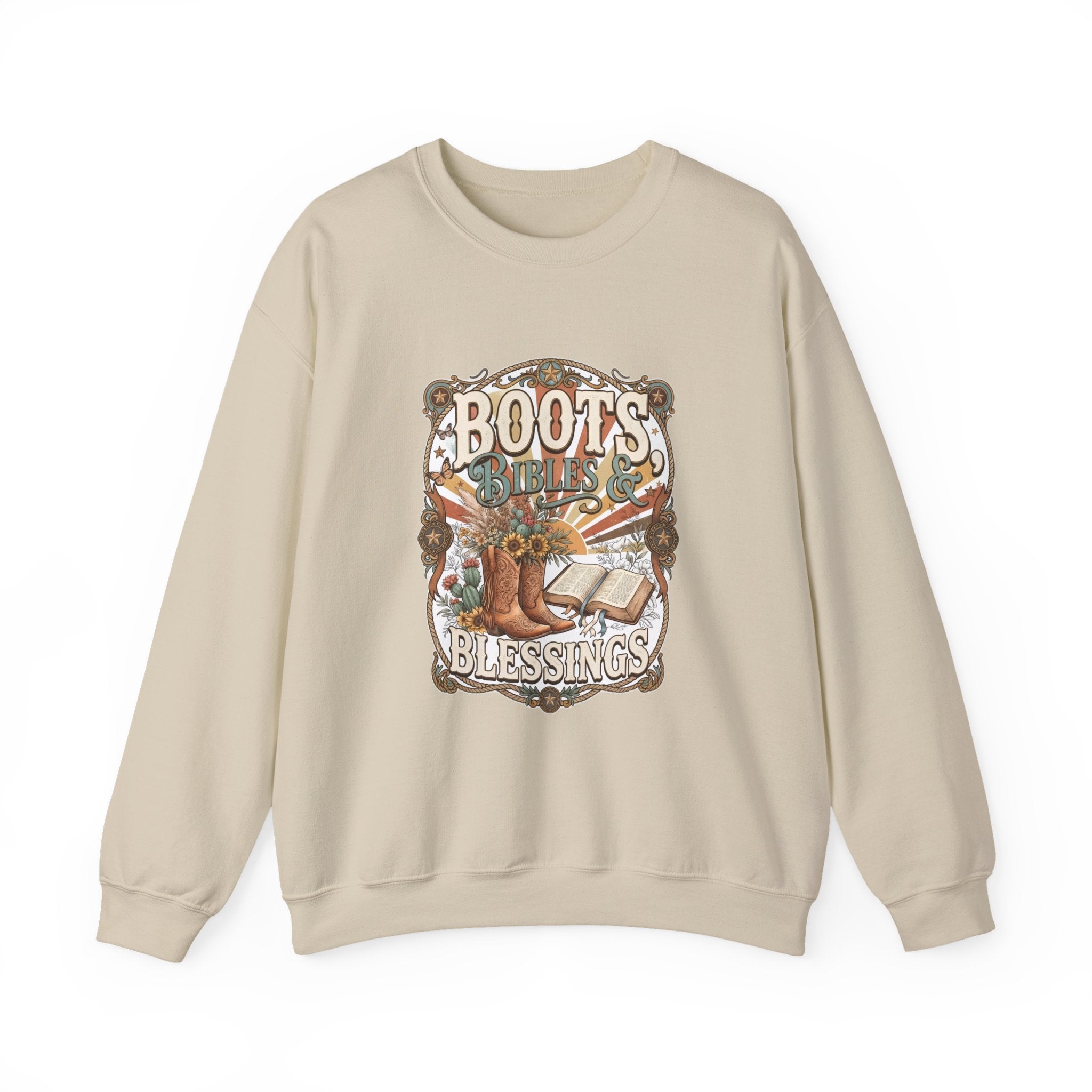 Boots, Bibles & Blessings Crewneck Sweatshirt