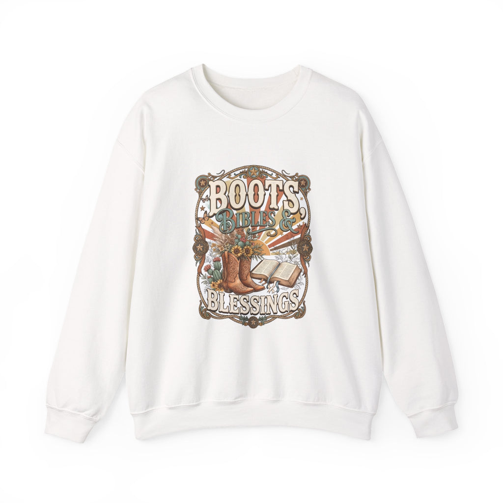 Boots, Bibles & Blessings Crewneck Sweatshirt