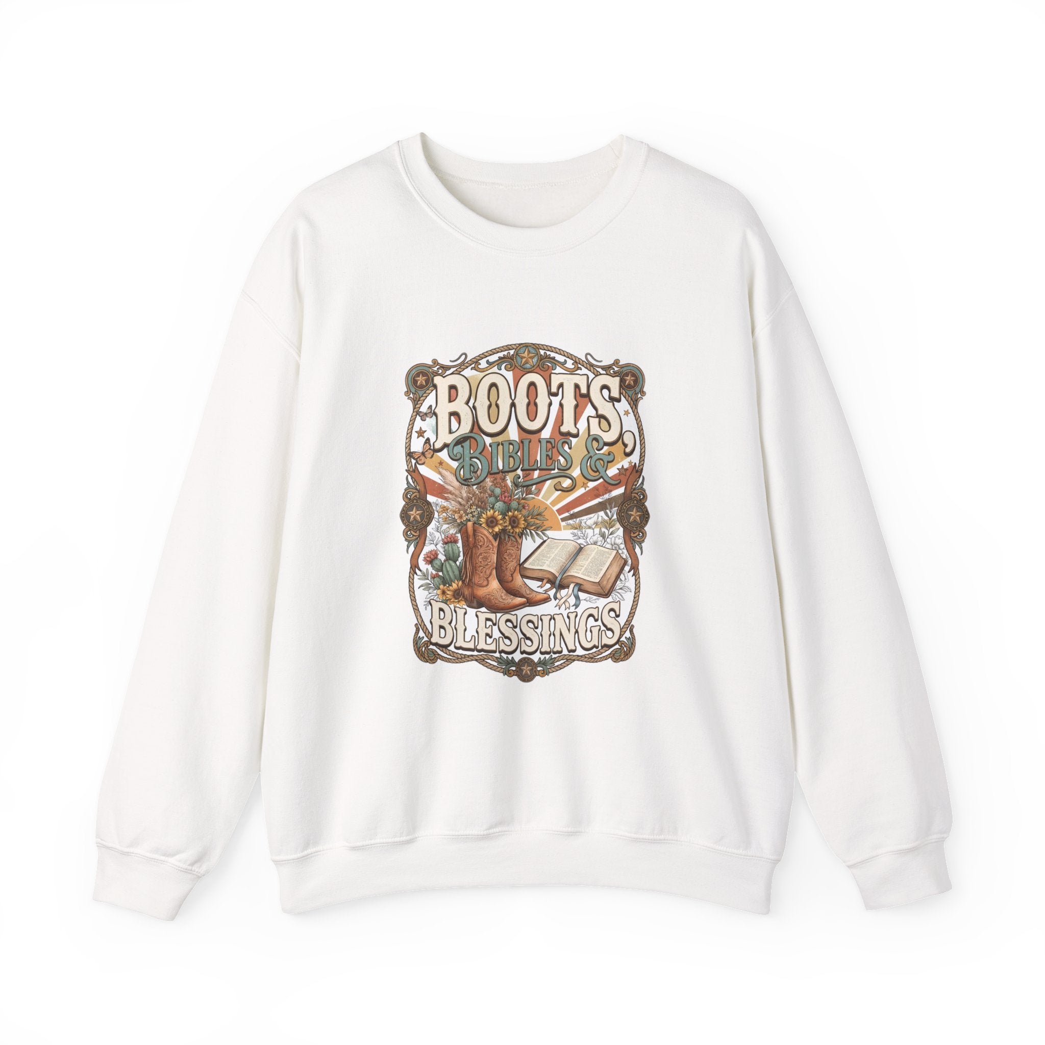 Boots, Bibles & Blessings Crewneck Sweatshirt