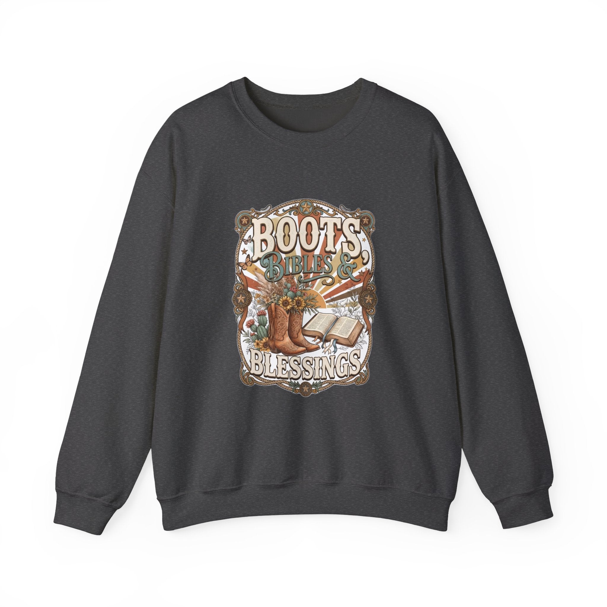 Boots, Bibles & Blessings Crewneck Sweatshirt