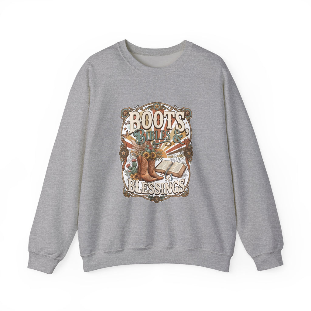 Boots, Bibles & Blessings Crewneck Sweatshirt