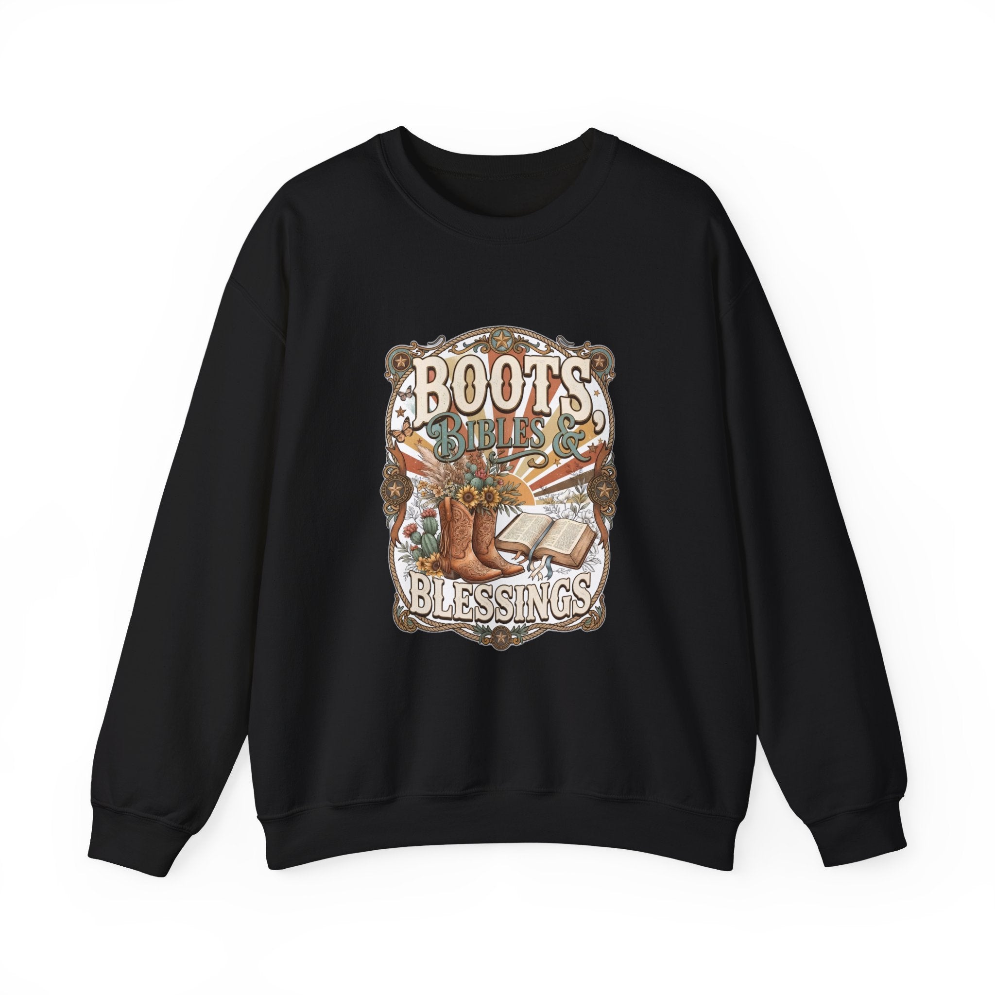 Boots, Bibles & Blessings Crewneck Sweatshirt