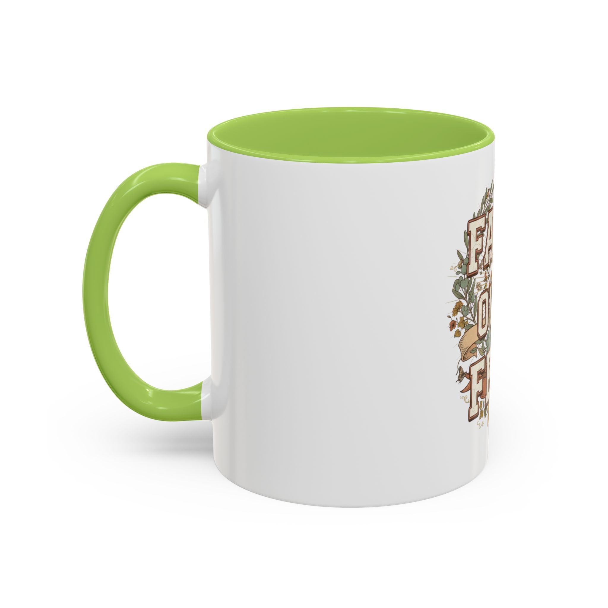 Faith Over Fear Accent Coffee Mug (11, 15oz)