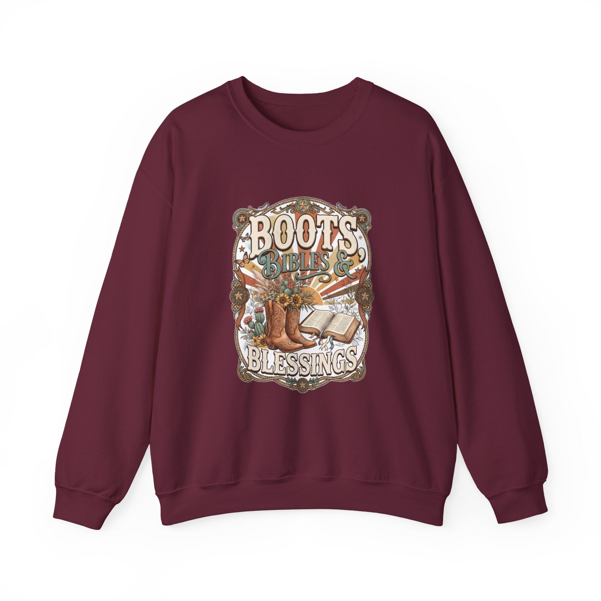 Boots, Bibles & Blessings Crewneck Sweatshirt