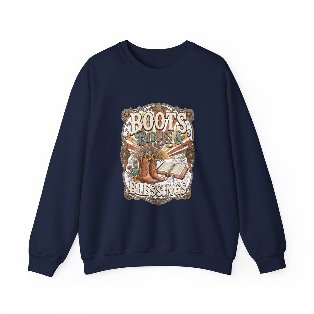 Boots, Bibles & Blessings Crewneck Sweatshirt