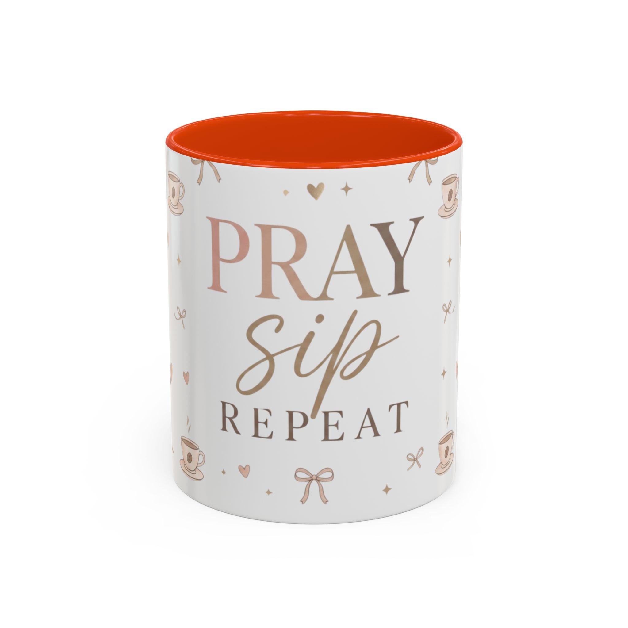 Pray Sip Repeat Coffee Mug — Inspirational Christian Tea Cup (11oz )