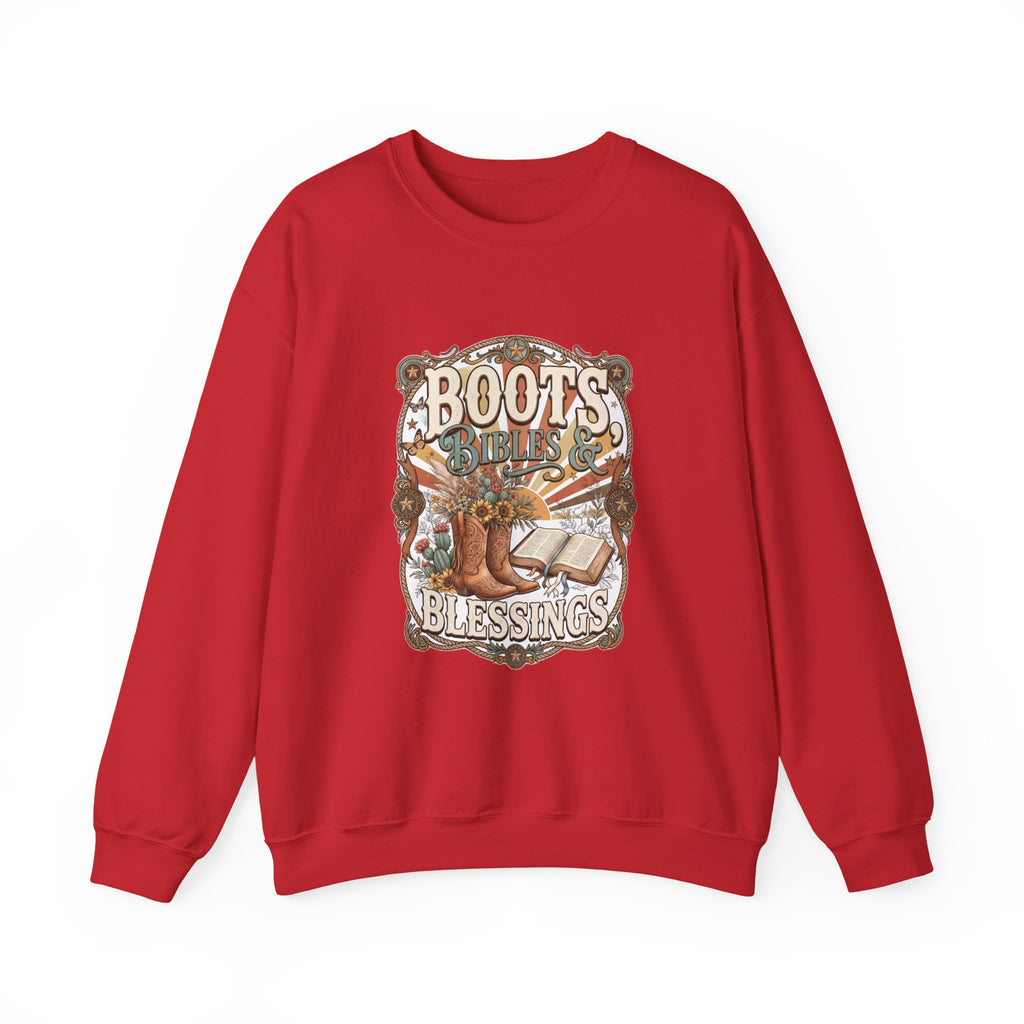 Boots, Bibles & Blessings Crewneck Sweatshirt