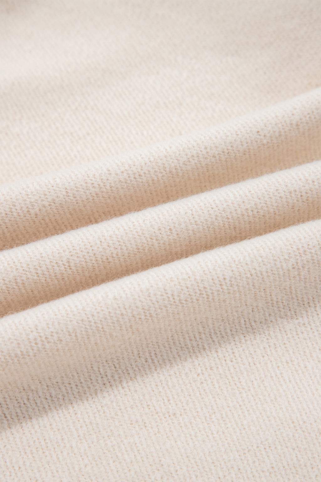 Beige CHRIST IS KING Embroidery High Neck Baggy Sweatshirt